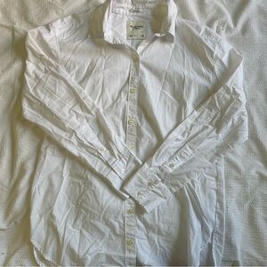 Oversized White Button-Down Shirt